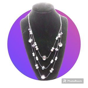 NWOT! New York & Company Purple Beaded Necklace!